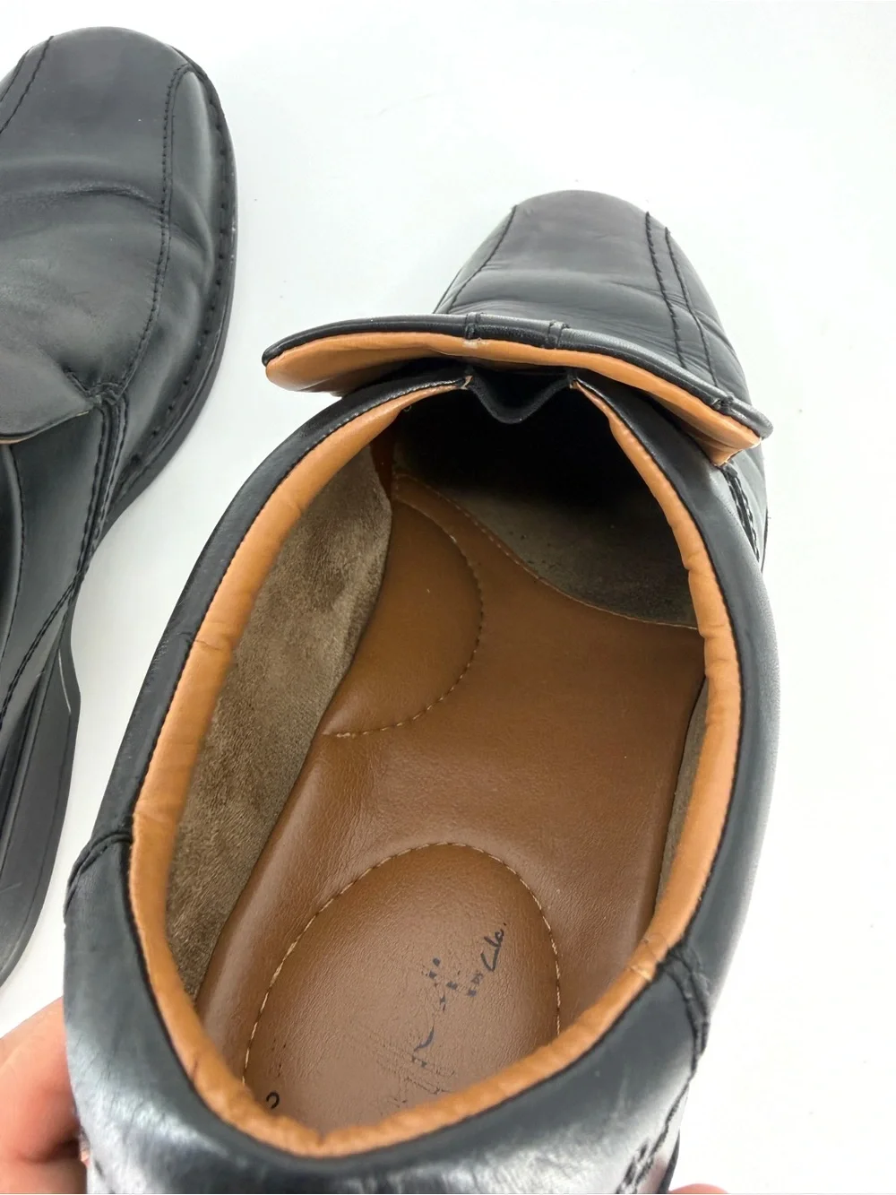 Clarks Escalade Step Leather Comfort Loafers 13 Airline Crew Business Casual